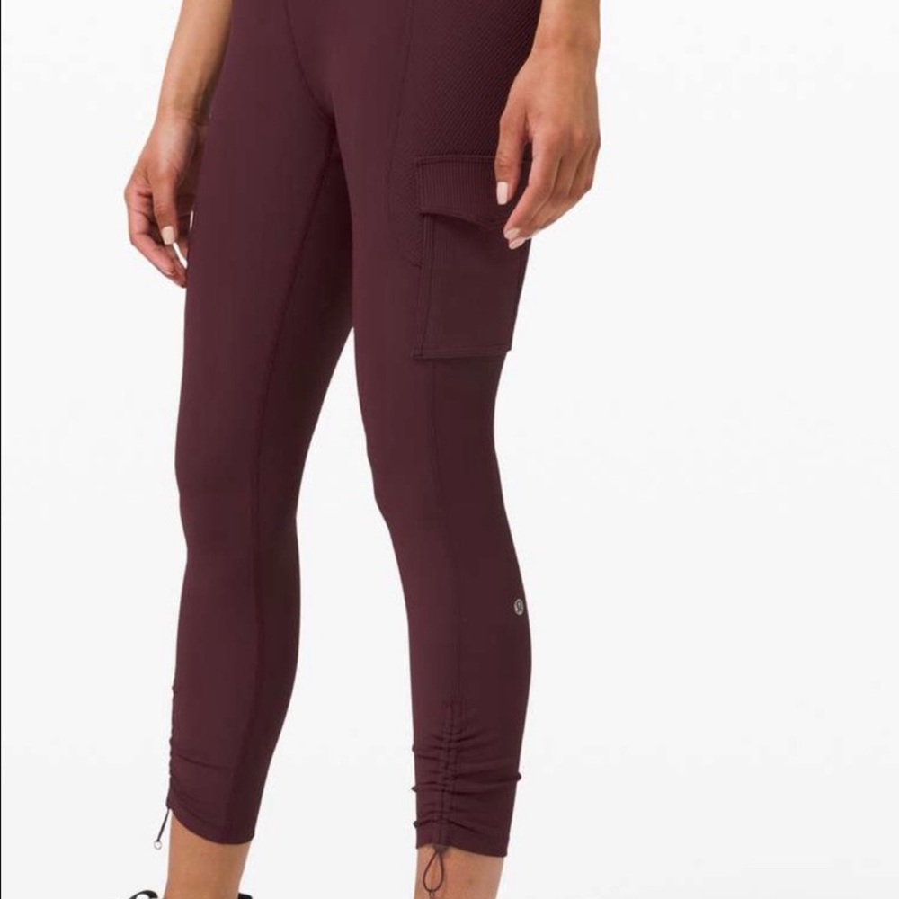 Maroon Lululemon Trail Trekker Hi Rise Legging Size 4
